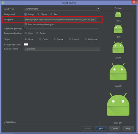 Don T Find Use Custom Image Option On Android Studio Stack Overflow