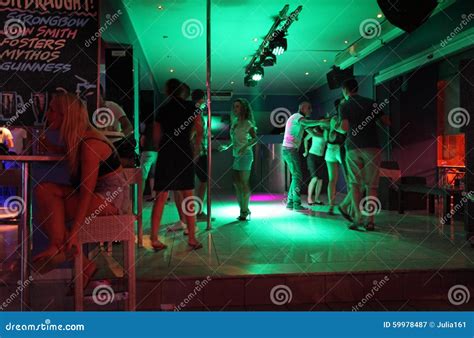 Faliraki Nachtleben Bar Disco Rhodos Insel Griechenland Fotos