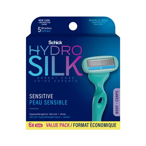 Schick Hydro Silk Sensitive Women S Shower Ready Razor Blade Refills