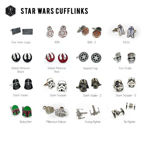 Star Wars Cufflinks for Wedding Shirt - Tie for You Accessories