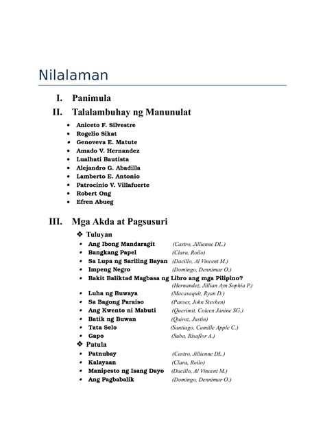 Solution Pagsusuri Sa Panitikang Pilipino Studypool