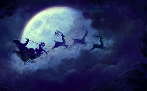 Santa and Reindeer Wallpapers - Top Free Santa and Reindeer Backgrounds ...