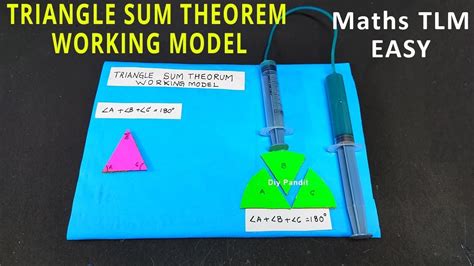 How To Make Working Model To Triangle Angle Sum Theorem Science Projects Maths Tlm English