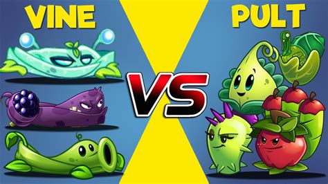 Plants Vs Zombies 2 Team Vine Vs Pult Plant Vs Plant That Team Can Win Pvz 2 Youtube