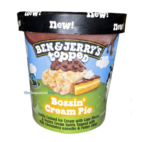 Review Ben Jerry S Topped Bossin Cream Pie And Topped Raspberry