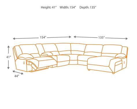 Ashley Furniture Signature Design Hogan 6 Piece Sectional Left Arm