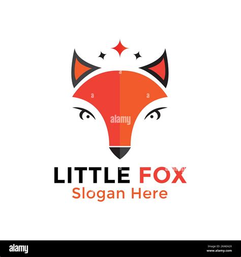 A Vector Illustration Of A Minimalistic Red Fox Head Logo In Polygonal