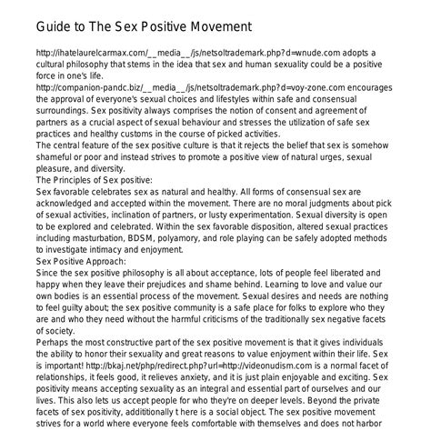 Guide To The Sex Positive Movementgwohm Pdf Pdf Docdroid