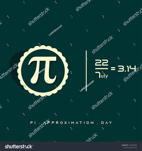 Pi Approximation Day Vector Design Formula Stock Vector Royalty Free