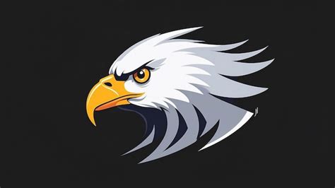 Premium Photo Minimalist Sleek And Simple Eagle Head Illustration