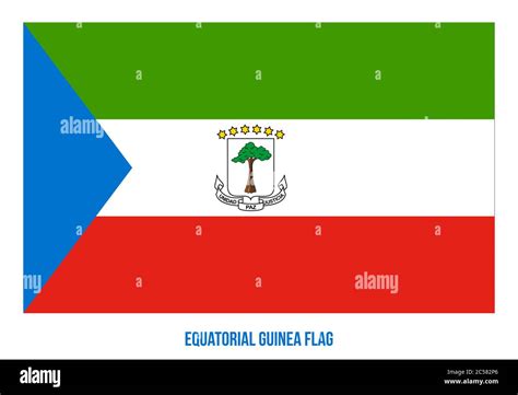 Equatorial Guinea Flag Vector Illustration On White Background