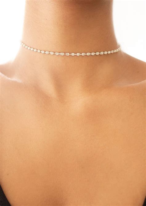 Elegant Rhinestone Choker Crystal Necklace Diamond Necklace Choker