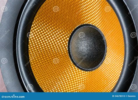 Yellow Audio Speaker Stock Image Image Of Design Equipment 34678313