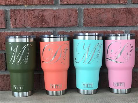 Pre Coated Yeti With Laser Engraved Monogram Or Image Cavella Design