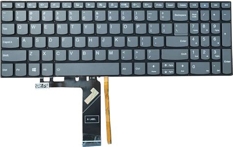 Wwgtmc Teclado Retroiluminado De Repuesto Para Lenovo Ideapad