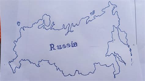 How To Draw Russian Map Step By Step Pencil Sketch Easy Way Youtube