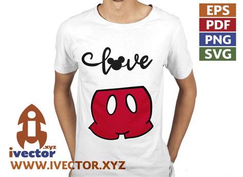 Love Mickey Mouse Vector Editable Ivector