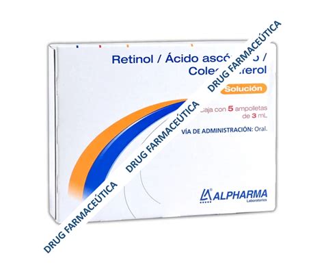 RETINOL ÁCIDO ASCÓRBICO COLECALCIFEROL Alpharma Sol Oral 5 AMPTAS 3