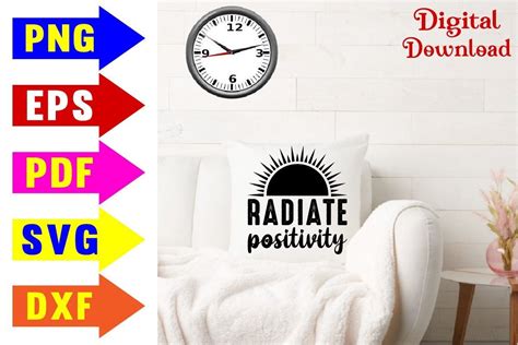 Radiate Positivity Svg Design Graphic By Svg Design Hub Creative Fabrica