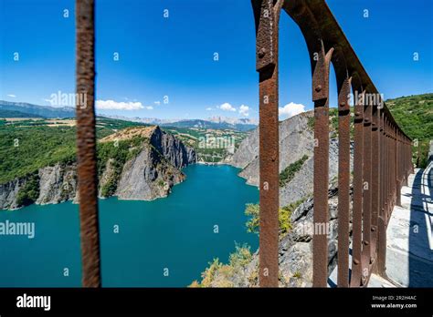 View of the Le Drac reservoir at the Belvédère du Petit Train de La