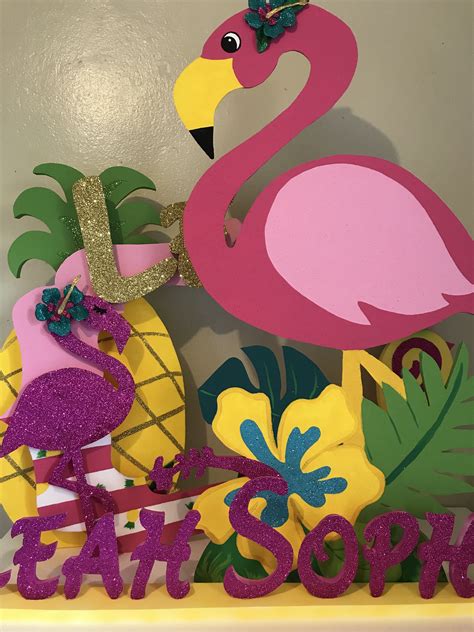 Flamingo Foam Decoration Birthday Party Flamingo Craft Birthday Party