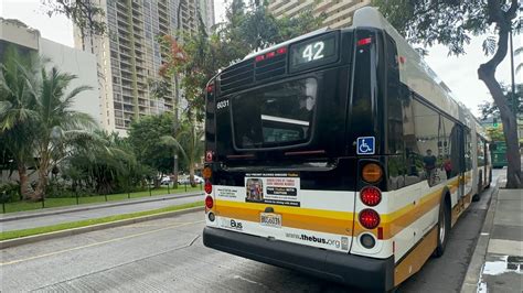 Honolulu Thebus Route Waikiki Beach Hotels Bus New