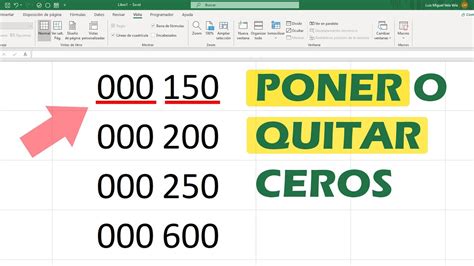 C Mo Quitar O Poner Ceros A La Izquierda En Excel