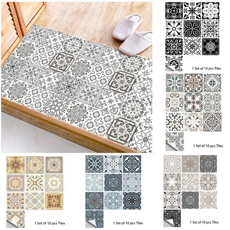 Autocollants De Carreaux De Surface Mat Motif R Tro Couverture De