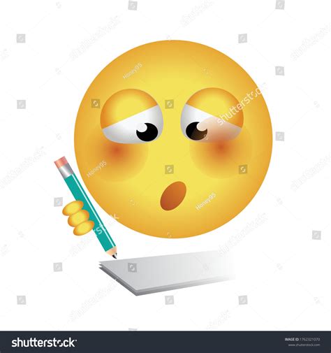 Emoji Yellow Face Cv Resume Writing Stock Vector Royalty Free