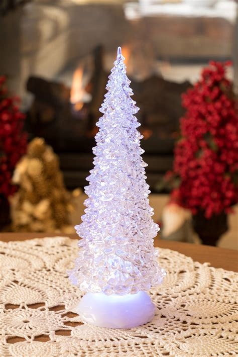 Christmas Tree Table Top Lamp Led Lit Sparkling Festive Christmas Decor 15 Tall Perfect For