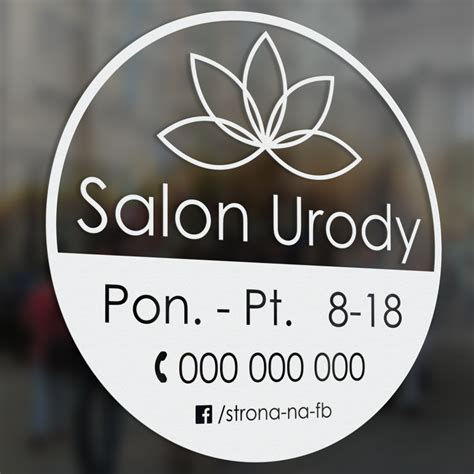 Godziny Otwarcia Salon Urody 3535 Oznakowanie PRO