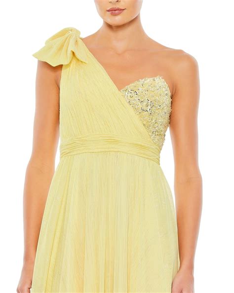 Lemon Mac Duggal 68095 Long Formal One Shoulder Prom Gown for $299.0
