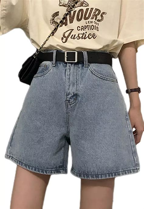 Buy Sunnydaysweety 2024 Real Time Shooting Of Minimalist Denim Shorts