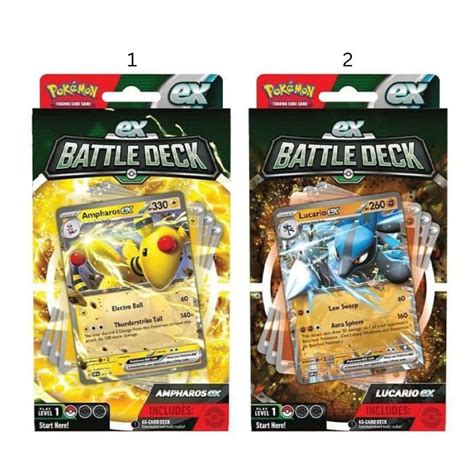 Pokémon Tcg Ampharos Ex Battle Deck And Lucario Ex Battle Deck