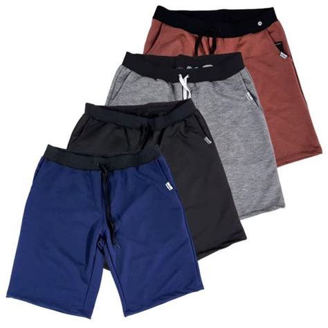 Kit Bermudas Moletom Masculina Treino Short Casual Academia