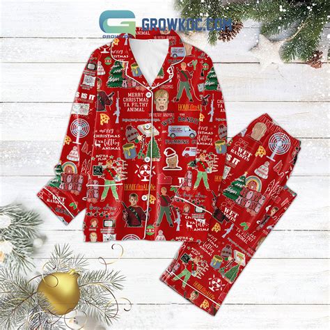 Home Alone Merry Christmas Ya Filthy Animal Pajamas Set Growkoc