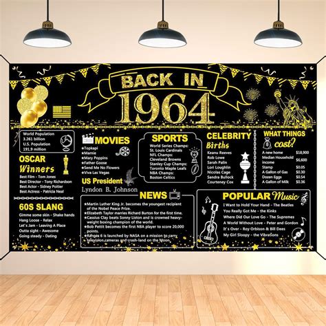 Amazon DARUNAXY 61st Birthday Black Gold Party Decoration Back In