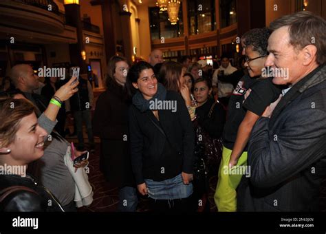 Bryan Cranston Right Is Seen With A Fans At The U S Premiere Of The