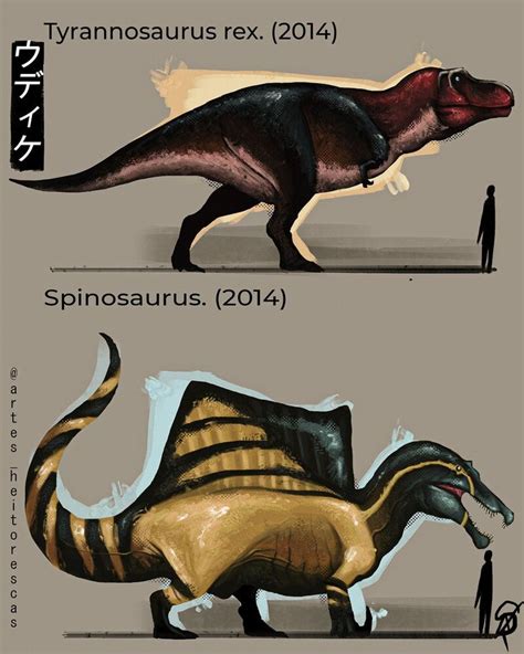 Artstation T Rex And Spinosaurus Evolution Heitor De Sá Oliveira