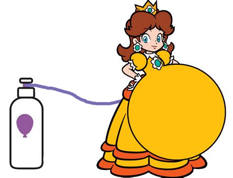 Princess Daisy's Balloon Belly by nigeldimech on DeviantArt