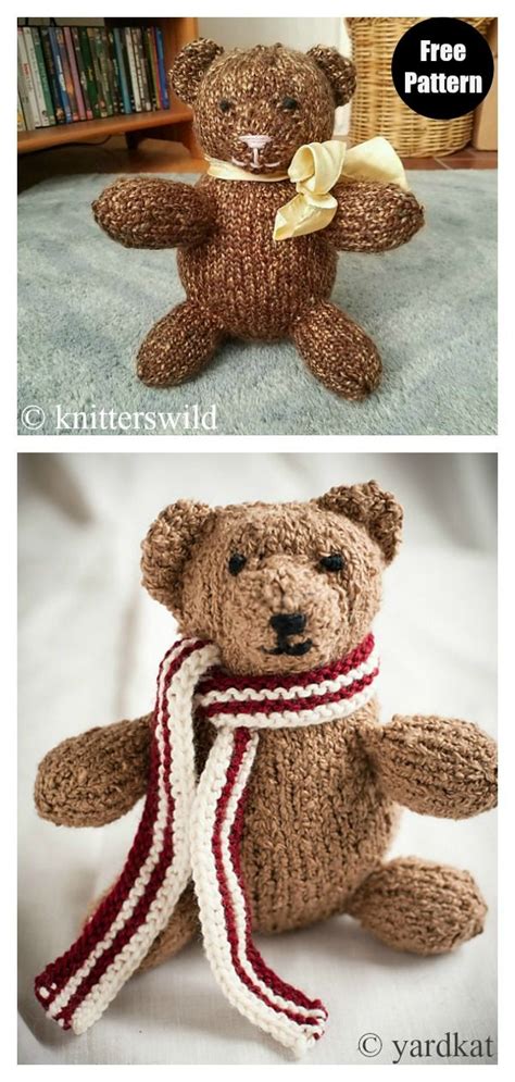 5 Easy Teddy Bear Free Knitting Pattern Knit Toys Free Pattern