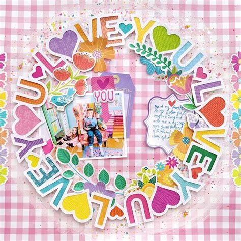 Love Cut File 1 Of 12 Love You Wreath Scrapbook Inspiration Clear