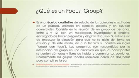 Guía para realizar un Focus Group PPT