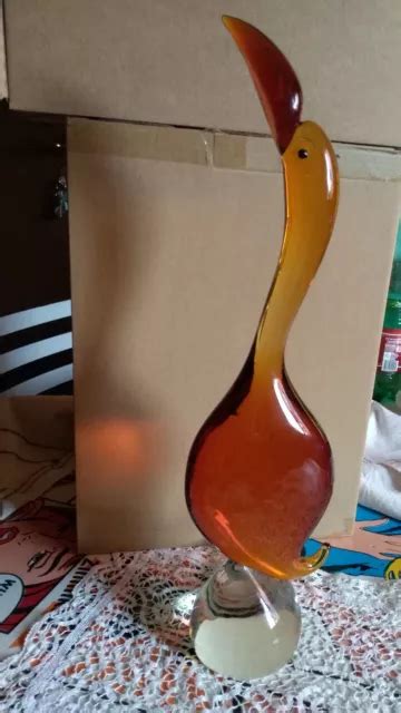 Pellicano Scultura In Vetro Di Murano Firmata La Murrina Murano Eur 280