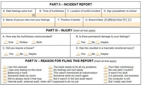 Hurt Feelings Report Form Printable Work Porn Sex Picture