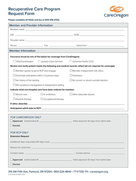 Fillable Online RCP Authorization Request Form OHP Fax Email Print