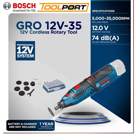 Bosch GRO 12V 35 Professional Cordless Rotary Tool Bare Tool Only