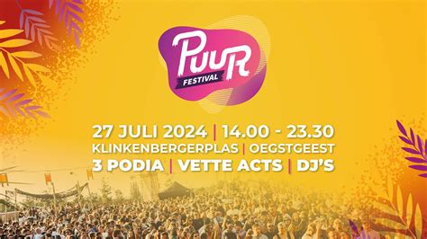 Party Nieuws Volledige Line Up Puur Festival 2024