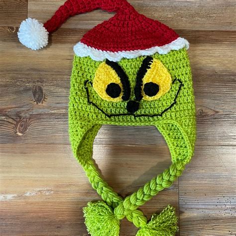 Grinch Crochet Hat Etsy