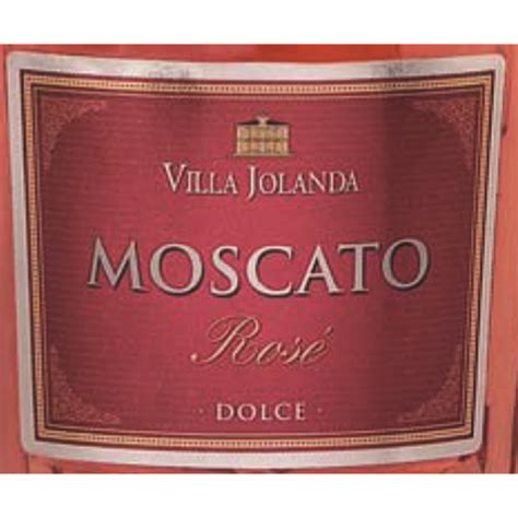 Villa Jolanda Rose Moscato Carved Bottle